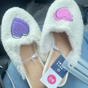 Roller Rabbit Heart Slipper 7/8